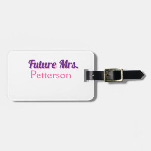 Etiqueta De Bagagem Futura Sra adicione nome da noiva festa de despedi
