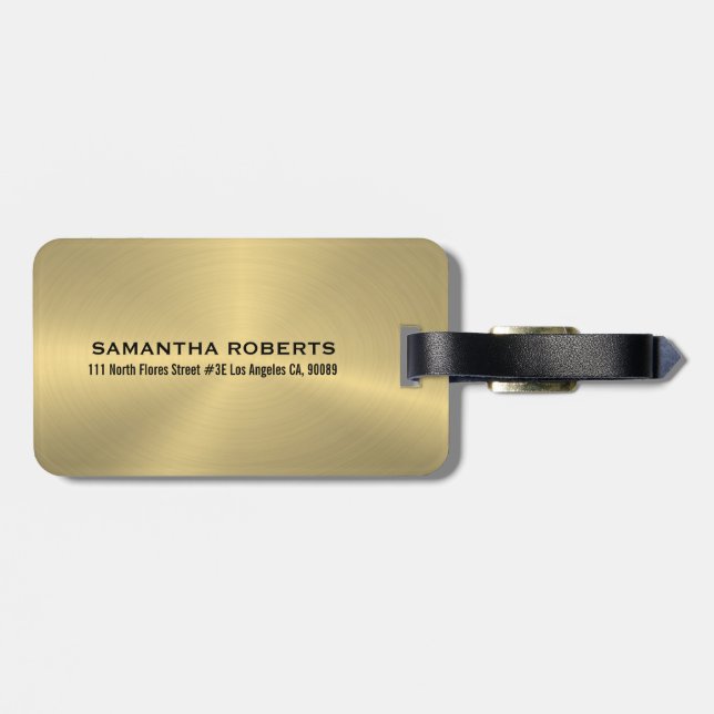 Etiqueta De Bagagem G Design Metálico Stainless Steel Olha Bagagem (Traseira Horizontal)