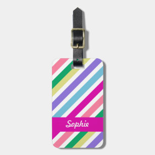 ETIQUETA DE BAGAGEM GABINETES DE TAG_MODERN PASTEL CHIC LUGAGAGE