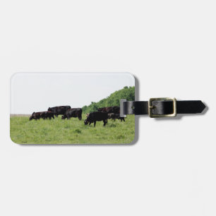 Etiqueta De Bagagem Gado Angus preto