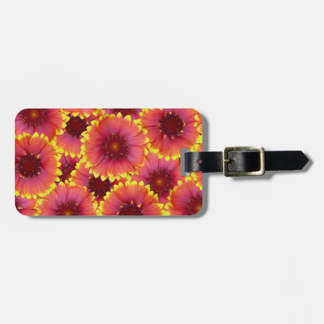 Etiqueta De Bagagem Gaillardia - Padrão Sem Costura (Frente Horizontal)