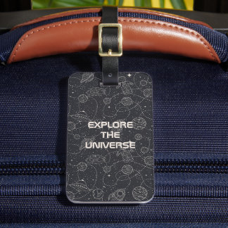 Etiqueta De Bagagem Galáxia de Exploração do Espaço Personalização Uni