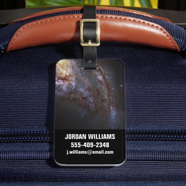 Etiqueta De Bagagem Galáxia Espiral Ngc 3627. (Frente Insitu 2)