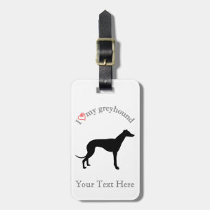 Etiqueta De Bagagem Galgo mim coração meu galgo personalizado