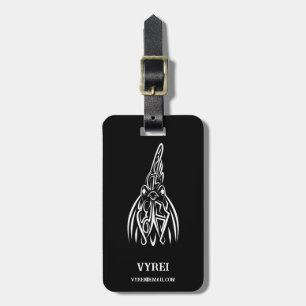 Etiqueta De Bagagem Galo Tribal Negro e Branco