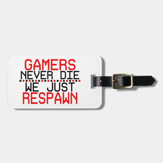 Etiqueta De Bagagem Gamers Respawn (Frente Horizontal)