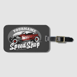 Etiqueta De Bagagem Garagem de velocidade Comprada do Roadster Red Hot