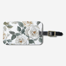 Garden Roses | White Watercolor Floral Vintage