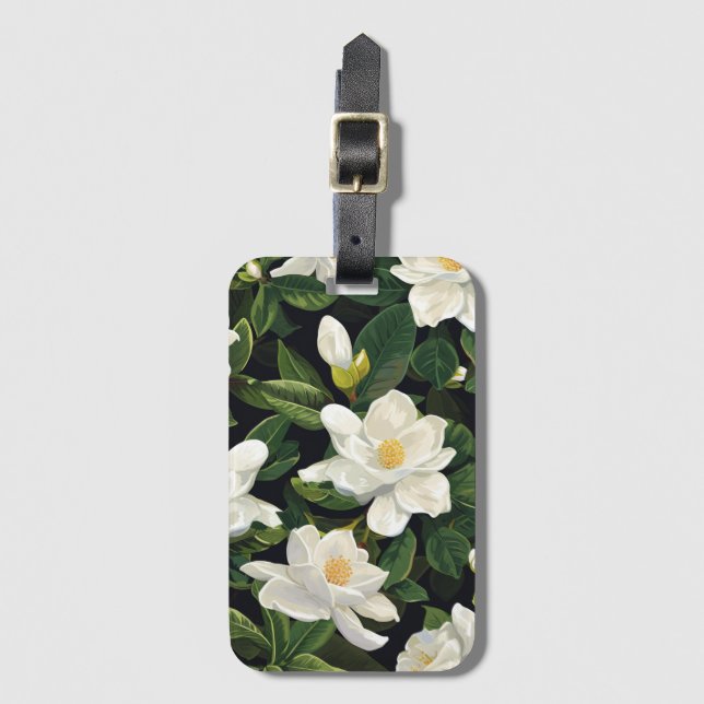 Etiqueta De Bagagem Gardenia Branca (Frente Vertical)