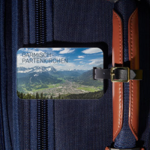 Etiqueta De Bagagem Garmisch-Partenkirchen Bavaria Alps Panorama Gift