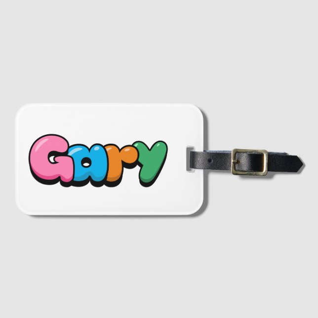 Etiqueta De Bagagem Gary (Frente Horizontal)