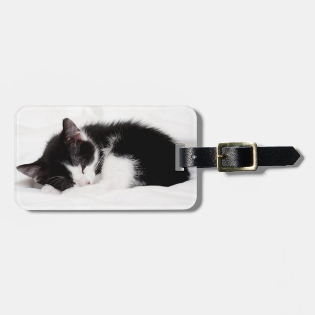 Etiqueta De Bagagem Gatinho do sono (Frente Horizontal)