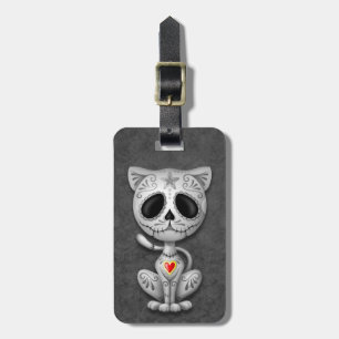 Etiqueta De Bagagem Gatinho escuro do açúcar do zombi