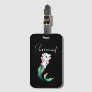 Etiqueta De Bagagem Gatinho Gato-Purê - Design de Gato-Sereia Divertid
