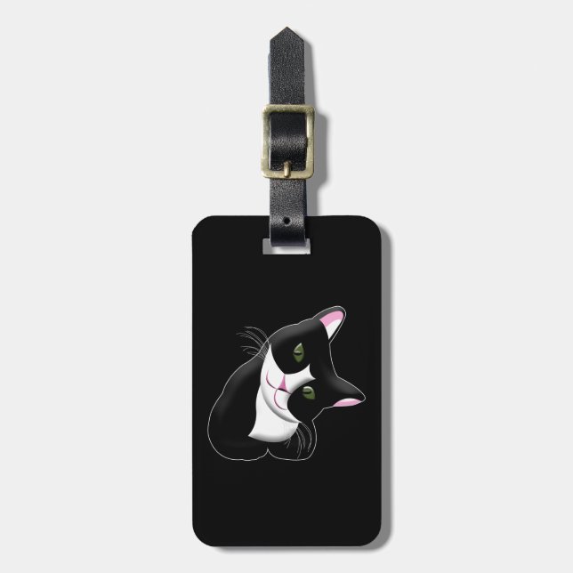 Etiqueta De Bagagem Gato (Frente Vertical)