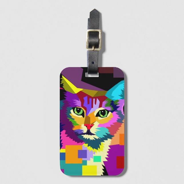 Etiqueta De Bagagem gato 656 (Frente Vertical)