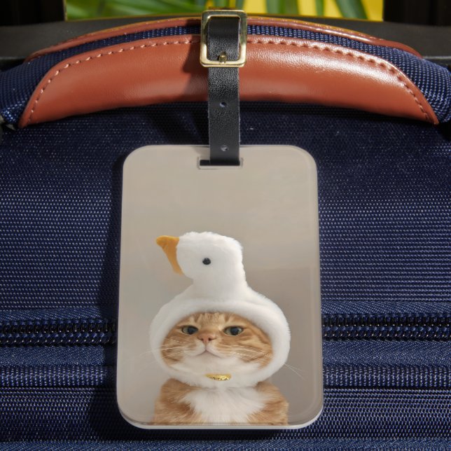 Etiqueta De Bagagem Gato Adorável (Frente Insitu 2)
