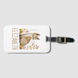 Etiqueta De Bagagem Gato-Bravo da Floresta Personalizado Fofo