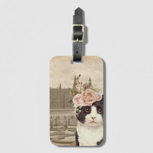 Etiqueta De Bagagem Gato Chique & O Castelo