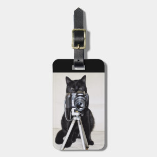 Etiqueta De Bagagem Gato com a câmera