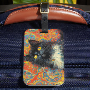 Etiqueta De Bagagem Gato Doce