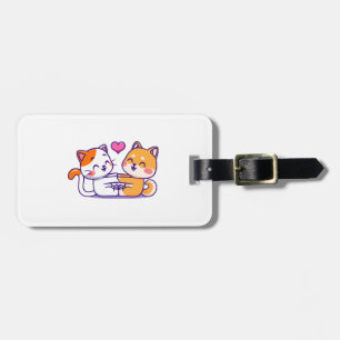 Etiqueta De Bagagem Gato E Shiba Inu
