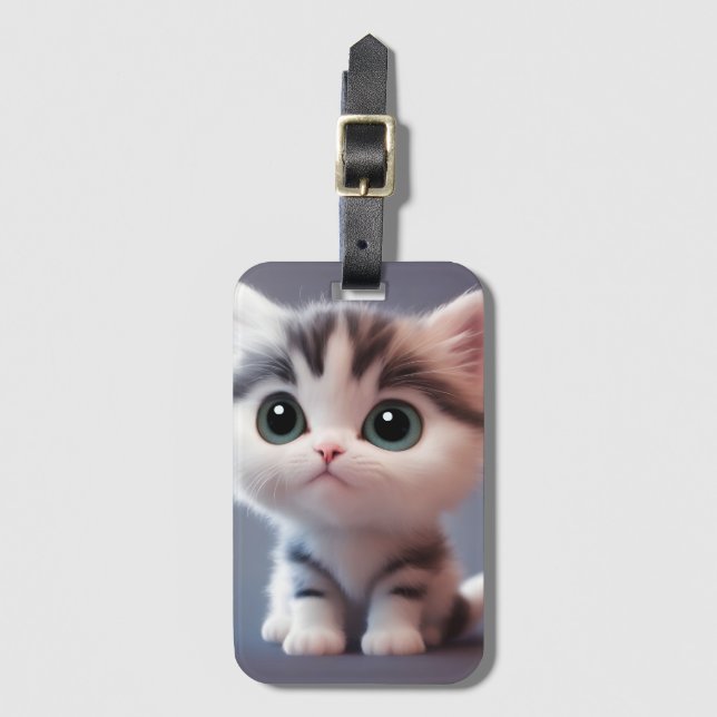 Etiqueta De Bagagem Gato muito bonito (Frente Vertical)