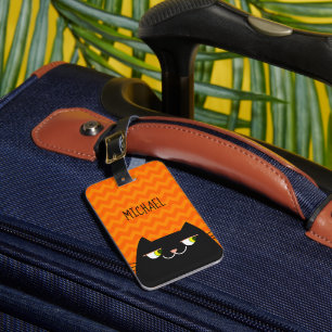 Etiqueta De Bagagem Gato Preto