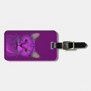 Etiqueta De Bagagem Gato Roxo legal