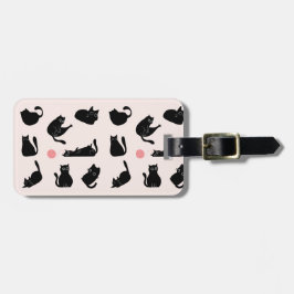 Etiqueta De Bagagem Gatos Pretos bobos