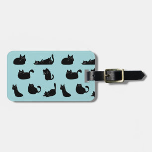 Etiqueta De Bagagem Gatos pretos engraçados