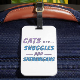 Etiqueta De Bagagem Gatos são Abraços e Travessuras