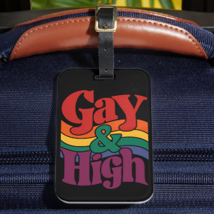 Etiqueta De Bagagem Gay e Alto Retro Bandeira do Orgulho LGBTQ