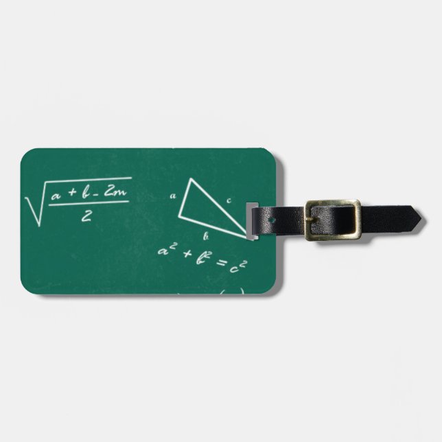 Etiqueta De Bagagem geek de álgebra professor de matemática (Frente Horizontal)