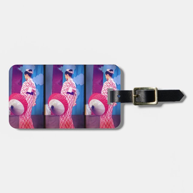 Etiqueta De Bagagem Geisha Dance (Frente Horizontal)