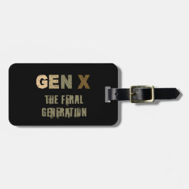 Etiqueta De Bagagem Gen X — A Geração Feral