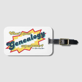 Etiqueta De Bagagem Genealogy Superpower