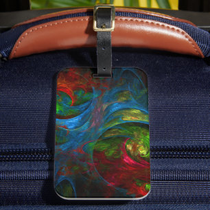 Etiqueta De Bagagem Genesis Blue Abstrato Art