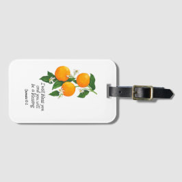 Etiqueta De Bagagem Gênesis da Fruta laranja 12:2