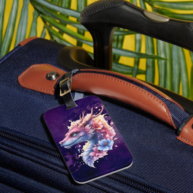 Etiqueta De Bagagem Gentle Guardian Dragon.  (Frente Insitu 1)