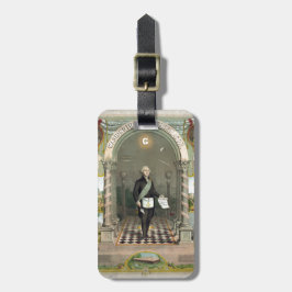 Etiqueta De Bagagem George Washington como Freemason