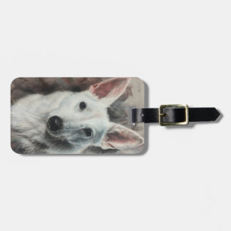 Etiqueta De Bagagem German shepherd branco - GSD - cão feliz