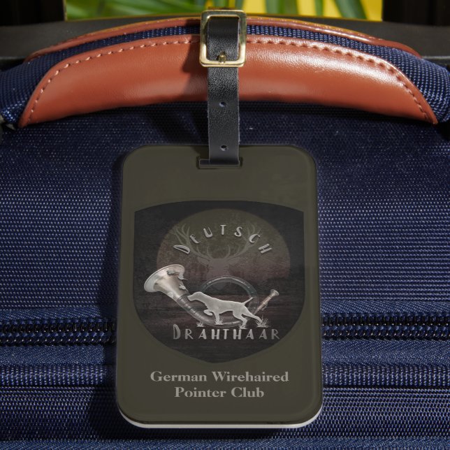 Etiqueta De Bagagem German Wirehaired Pointer  (Frente Insitu 2)