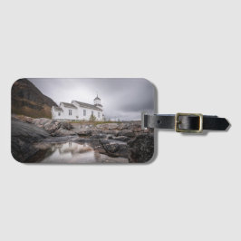 Etiqueta De Bagagem Gimsoy Church Lofoten Noruega