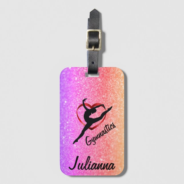 Etiqueta De Bagagem ginástica do amor (Frente Vertical)