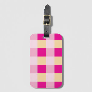 Etiqueta De Bagagem Gingham Pattern