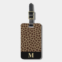 Girafa Bege Marrom Monograma Animal Geométrico
