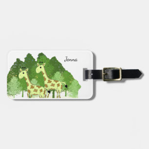 Etiqueta de Bagagem Girafas da Selva
