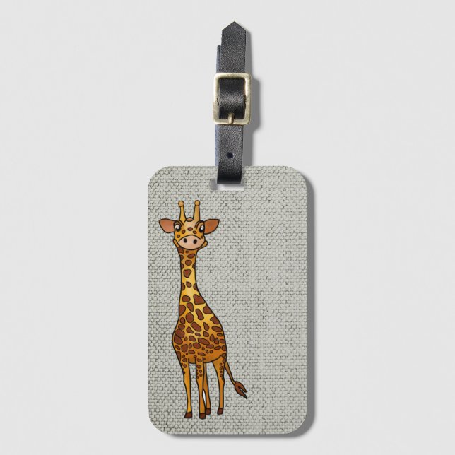 Etiqueta De Bagagem giraffe Gepäckanhänger (Frente Vertical)