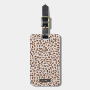 Etiqueta De Bagagem Giraffe Wild Animal Skin Pattern